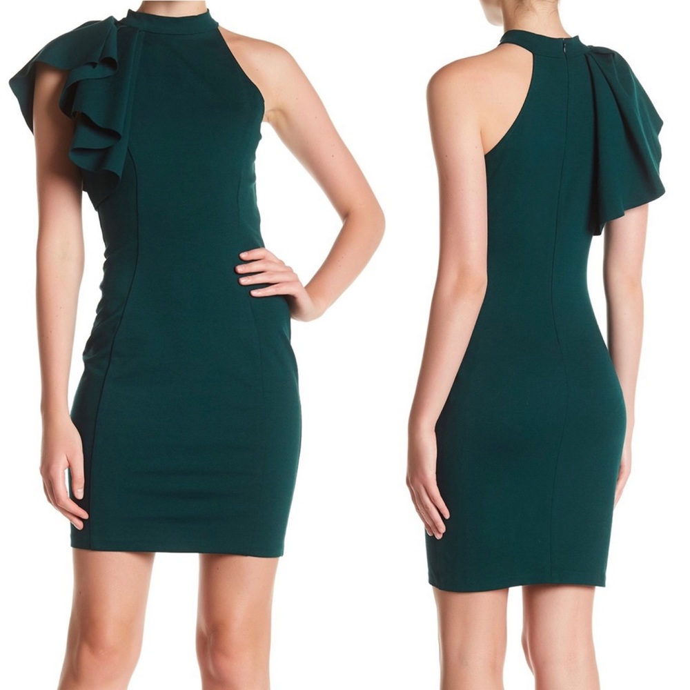 NWOT Love... Ady Mock Neck Ruffle Dress